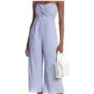 Everly Blue Jumpsuit Relaxed Fit Wide Leg